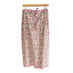 FABINDIA ROMA Floral Bohemian Cotton Maxi Skirt India M